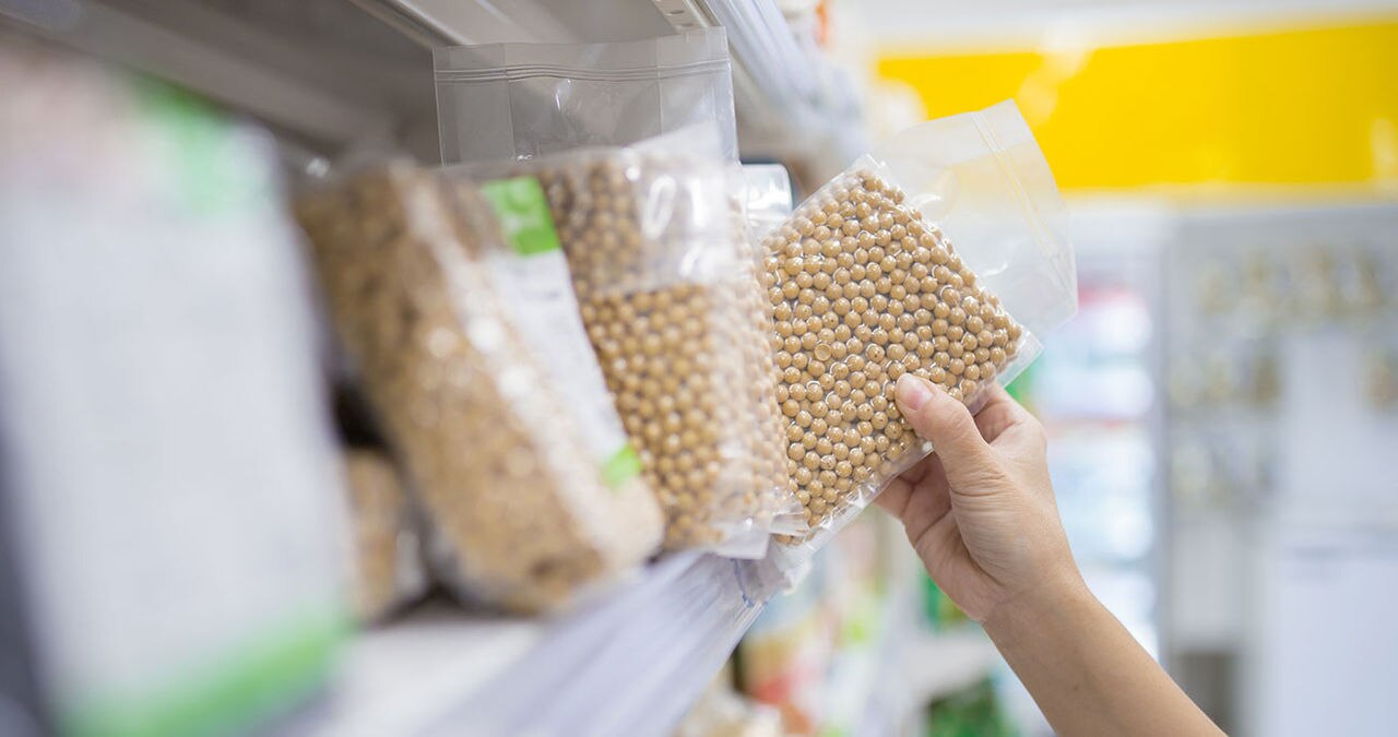grocery shelf package